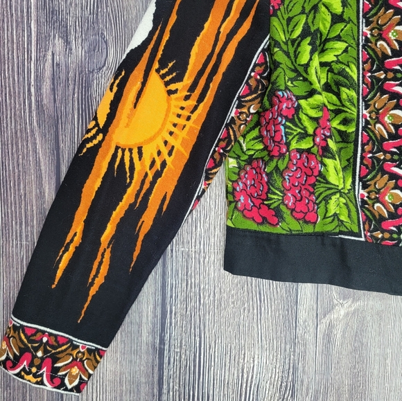 Rusty Cuts Zip Up Floral Deer Lightweight Jacket - Picture 3 of 13